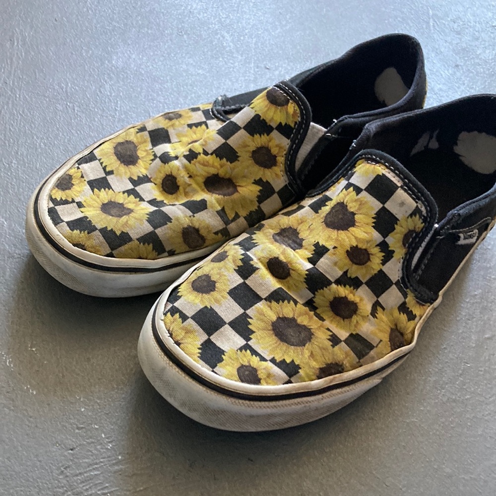 Little worn sunflower vans